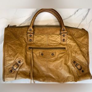 BALENCIAGA 2005 Caramel / Light Brown Work Chèvre Leather Bag